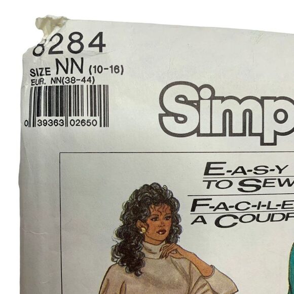 Vintage 80s Simplicity 8284 Pattern Misses 6-16 2 Styles Party Prom Dress Cut - Picture 2 of 4